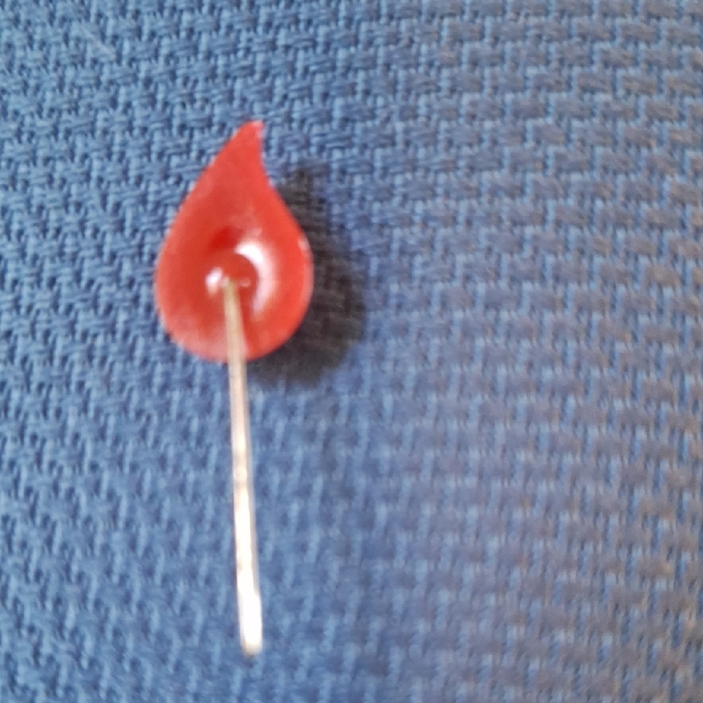 Red Cross Blood Drop Pin - Picture 3 of 4